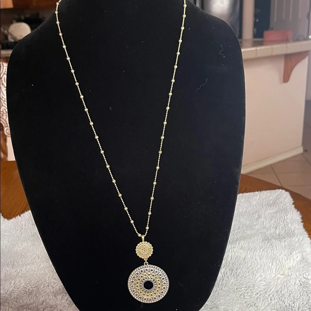 Lucky Brand Gold and Silver Beaded Necklace - Picture 3 of 4